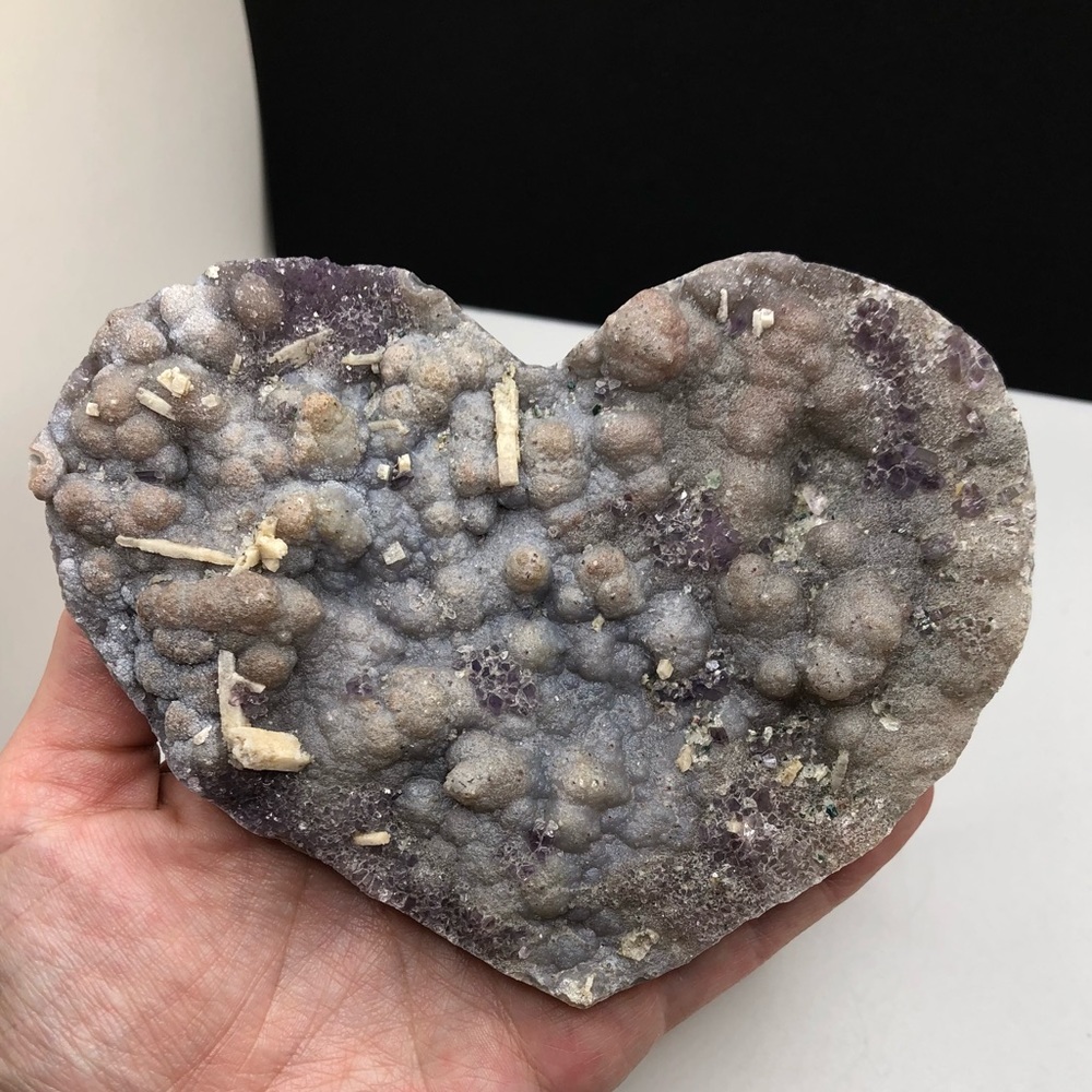 Amethyst Flower heart with Anhydrite